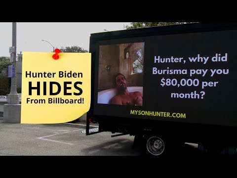 Hunter Biden RUNS From Journalists, Slams Door When Faced With MASSIVE Billboard [MySonHunter.com]