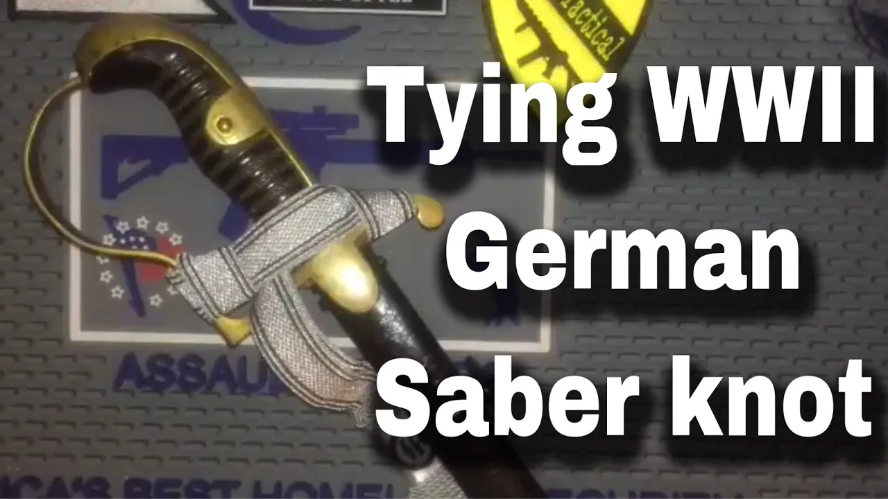 How to tie WWII German saber knot to Officer/NCO saber as per German doctrine/uniform regulation