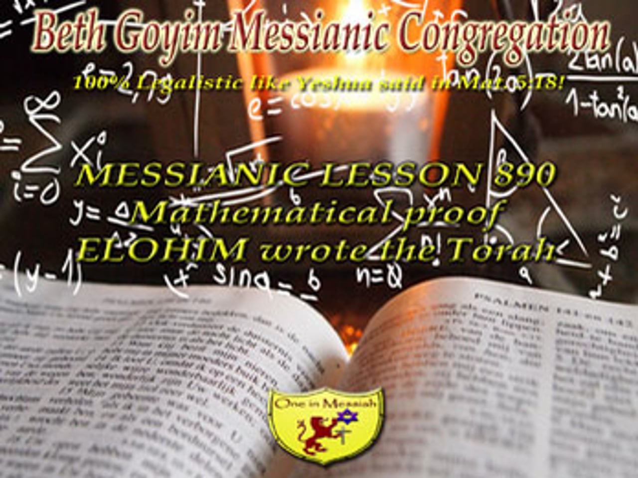 BGMCTV MESSIANIC LESSON 890 MATHEMATICAL PROOF