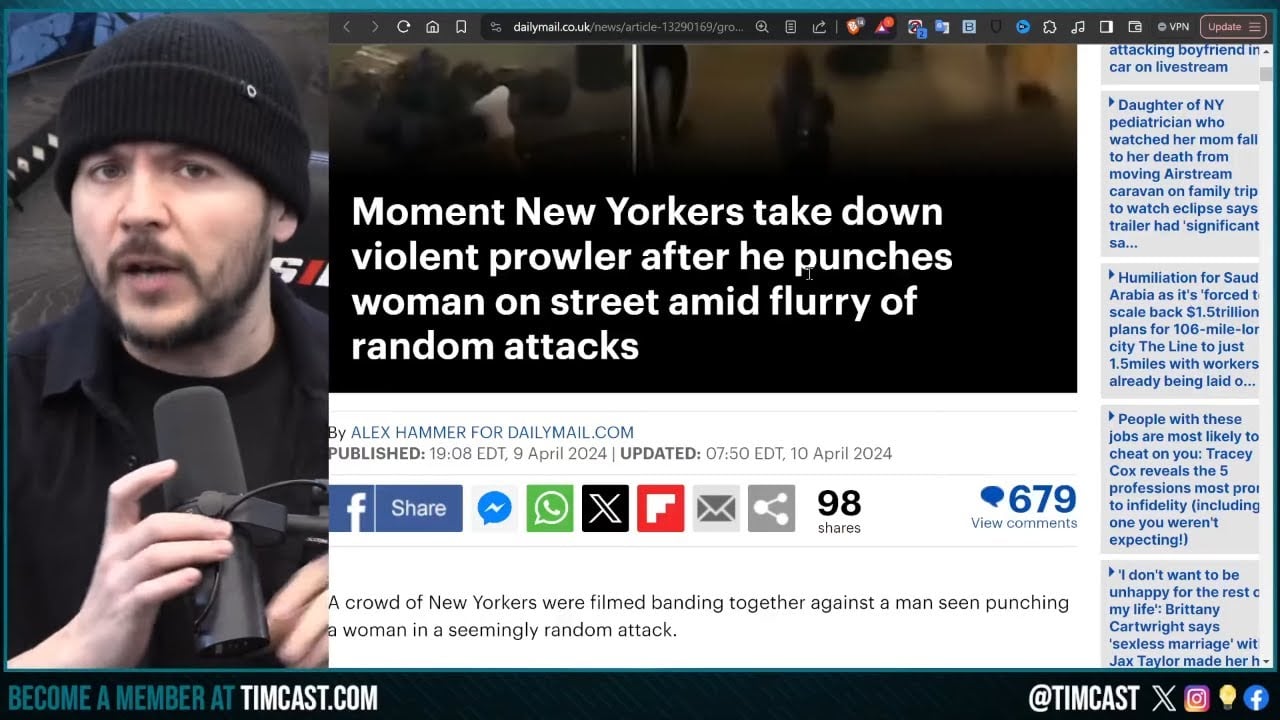 Vigilantes MERCILESSLY BEAT Man Who Punched Woman, Democrat Policy Creating SOCIAL CHAOS In NYC