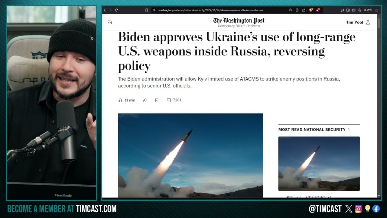 Biden Approves US Missile Strikes INTO RUSSIA By Ukraine, Sweden Warns WW3, Putin Says WORLD WAR