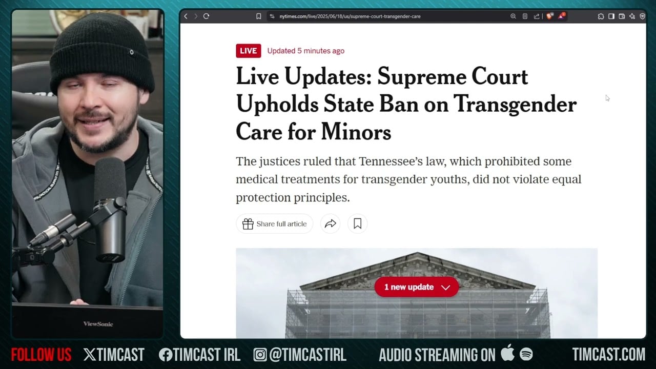 Supreme Court UPHOLDS Ban On Transgender Procedures For Minors, NATIONWIDE BAN IS NEXT