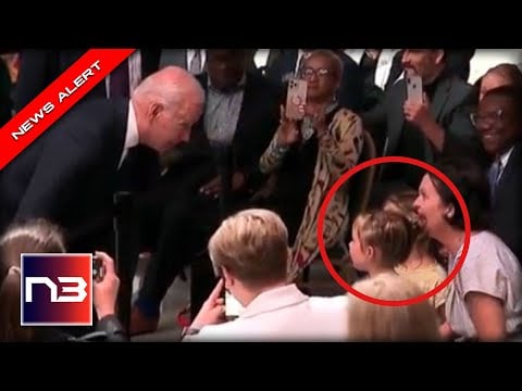 SO CREEPY! Watch Biden BOLT Towards a Pair of Young Girls before Speech in Oklahoma