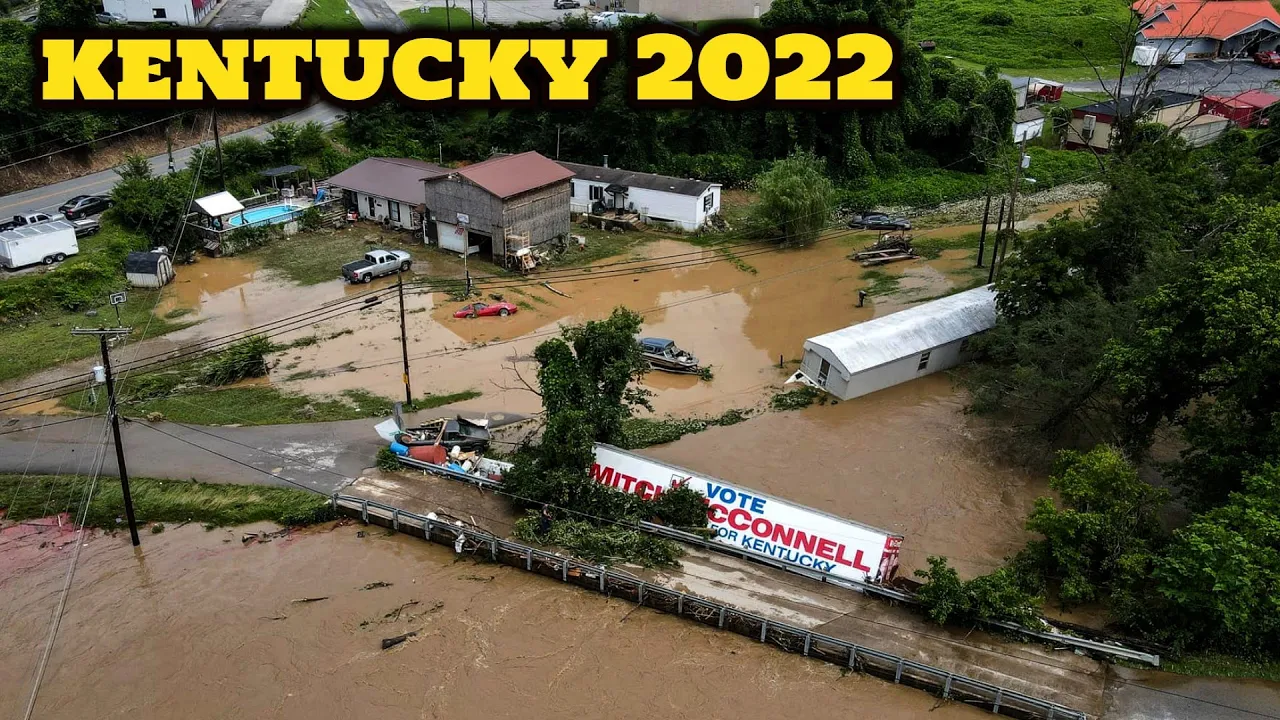 Footage of catastrophic floods in Kentucky! Heavy rain caused historic flooding in Kentucky