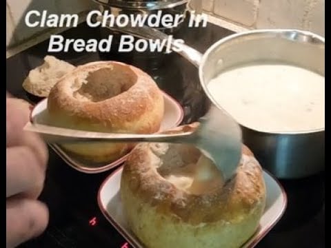 Delish Clam Chowder Bread Bowls!