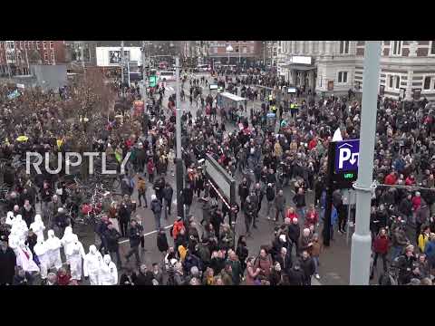 Netherlands: Scuffles erupt at banned Amsterdam demo against COVID restrix, lockdown extension