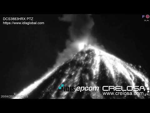 April 20, 2021, ~ Explosion (Real-Time) ~ Volcan De Fuego, Guatemala ~ 01:51 Hours