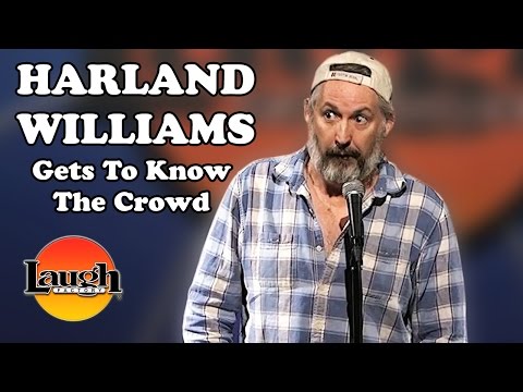 Harland Williams gets to know the crowd.