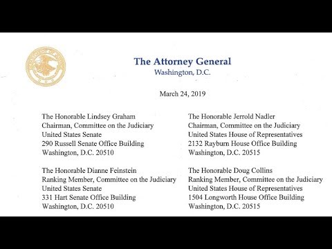 03.25.19 AG Barr's Summary Letter on Mueller Report