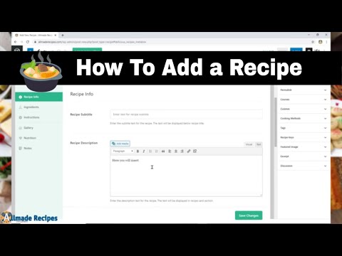 How To Add a Recipe to Allmade Recipes
