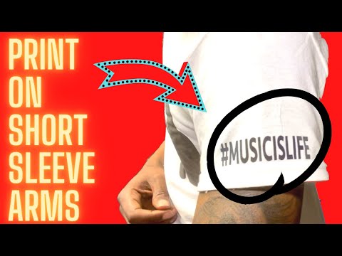How to Heat Press Vinyl onto t-shirt sleeves (ARMS)