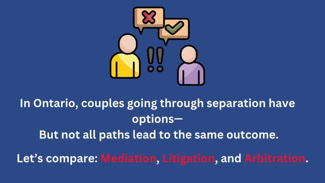 Mediation vs  Litigation vs  Arbitration What’s Best for Ontario Families