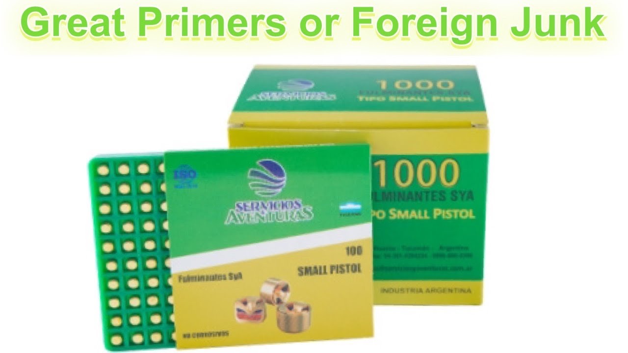 Servicio and Aventuras Small Pistol Primers - Dirt Cheap For These Days