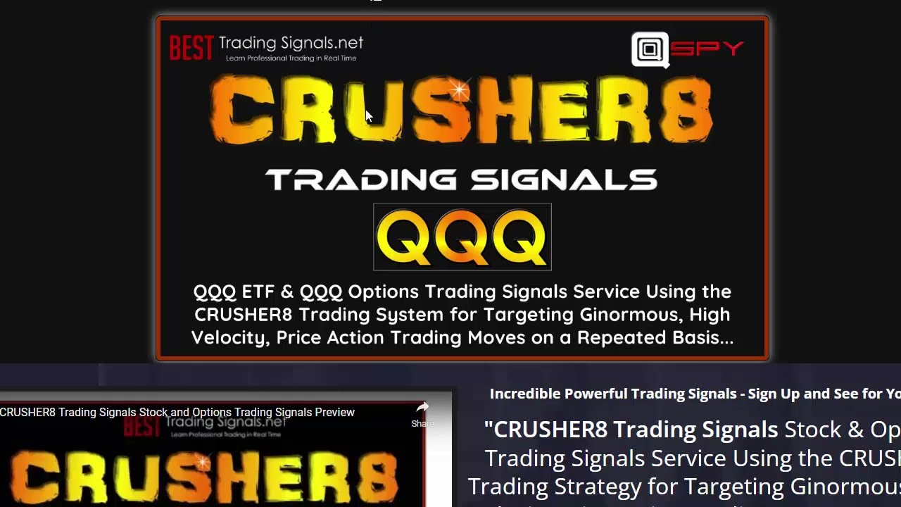 CRUSHER8 Trading Signals for QQQ Signals