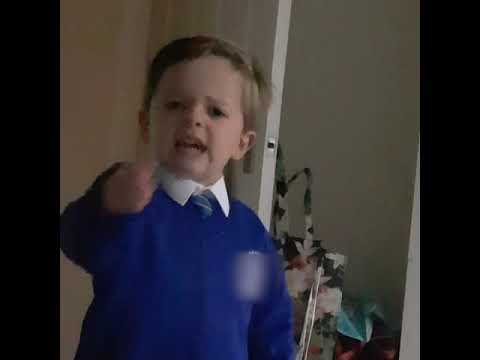 Little lad tells his dad he will upper cut Santa if he keeps him on the naughty list