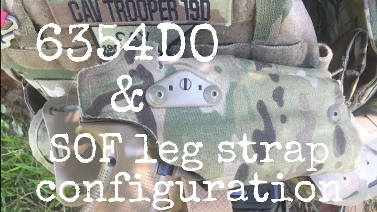Safariland 6354DO Holster & Leg strap upper leg sandwich. 1st channel showing leg strap