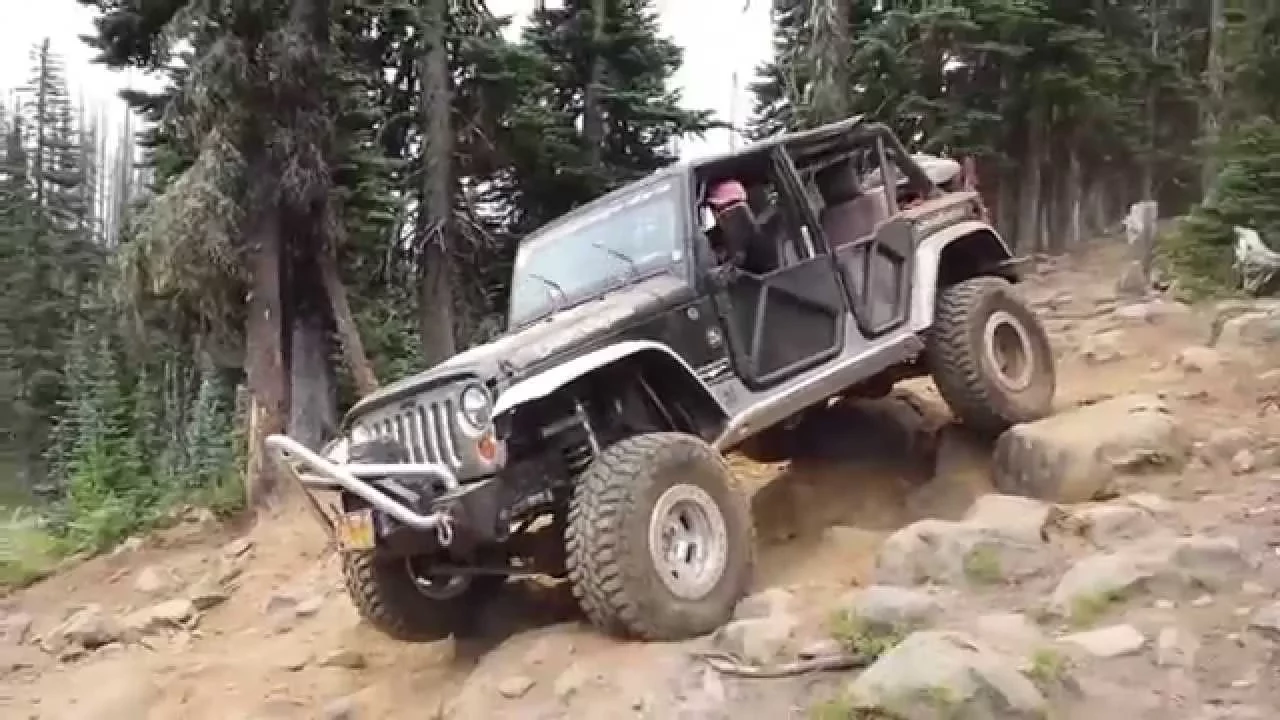 Mandi taking on the Lil Rubicon, on the Rocky Saddle Trail