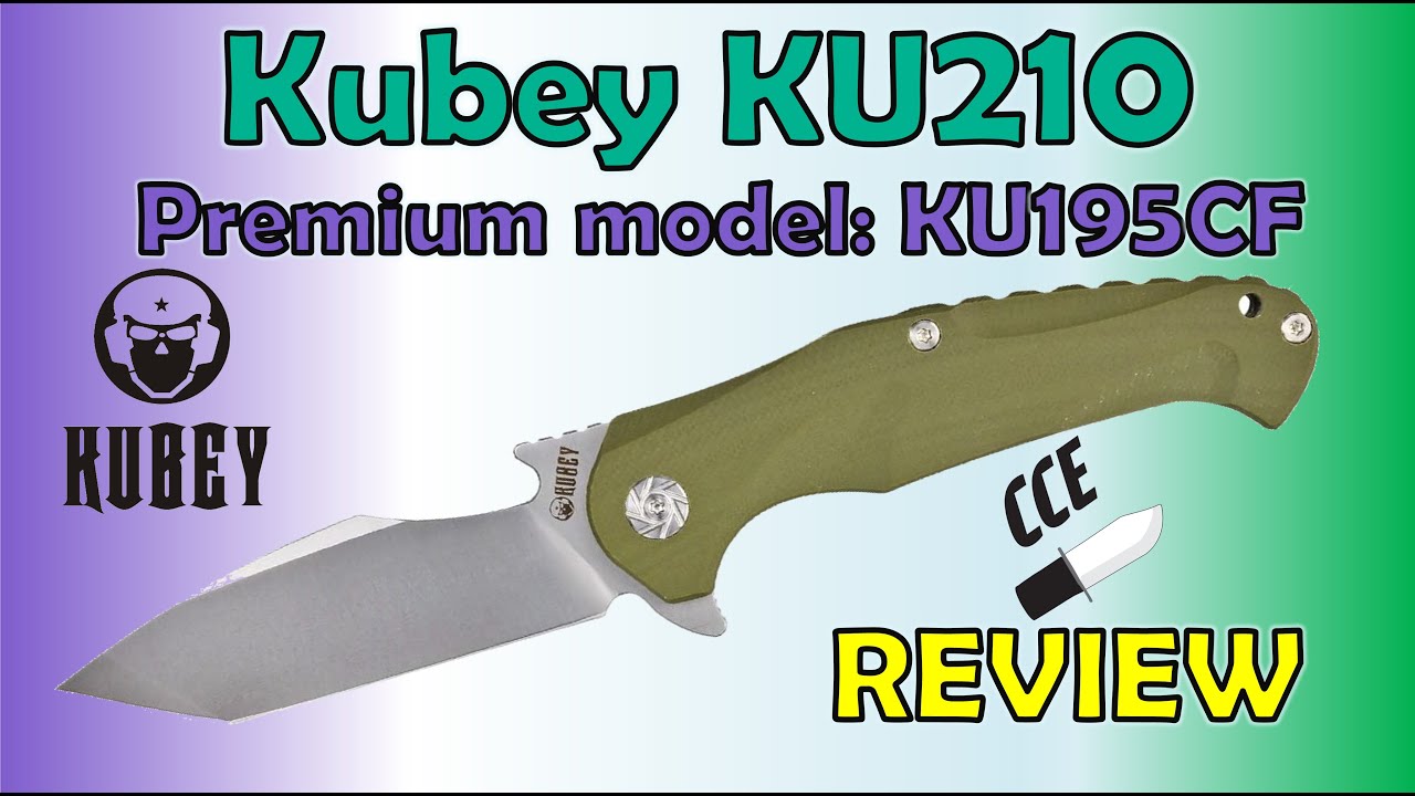 Review of Kubey KU210 (G10 & D2) - Sibling KU195CF - same with Carbon Fiber & S35VN