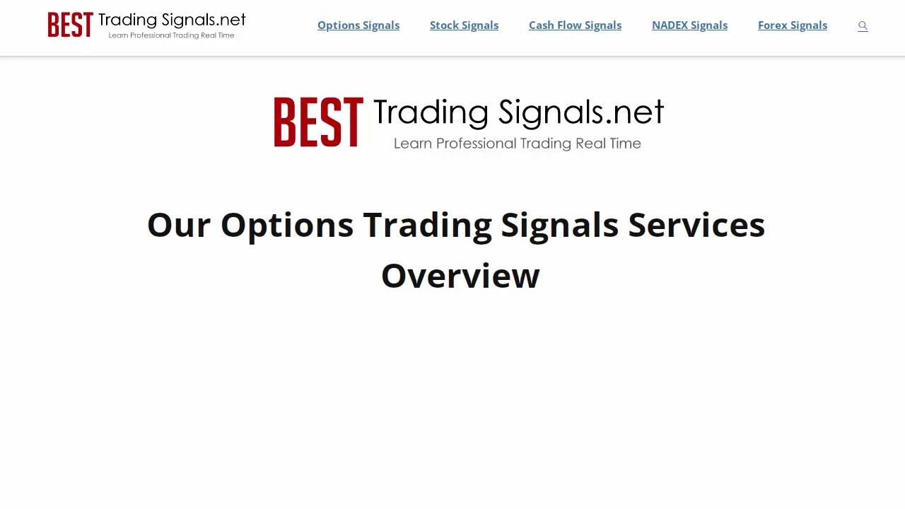 BEST Trading Signals   Our Options Trading Signals Services Overview