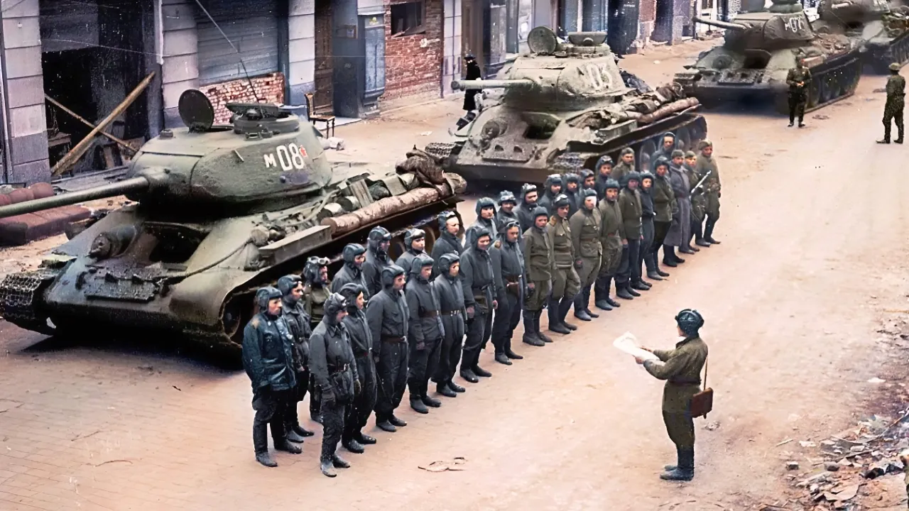 Rare footage. Battle of Berlin 1945 in Color [HD]. Combat footage WW2.