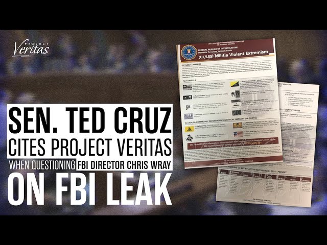 BREAKING: Sen Ted Cruz Cites Project Veritas FBI Leak When Questioning FBI Director Christopher Wray