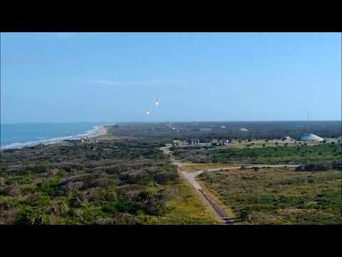 SpaceX Falcon Heavy sideboosters landing By Chilly Willy's