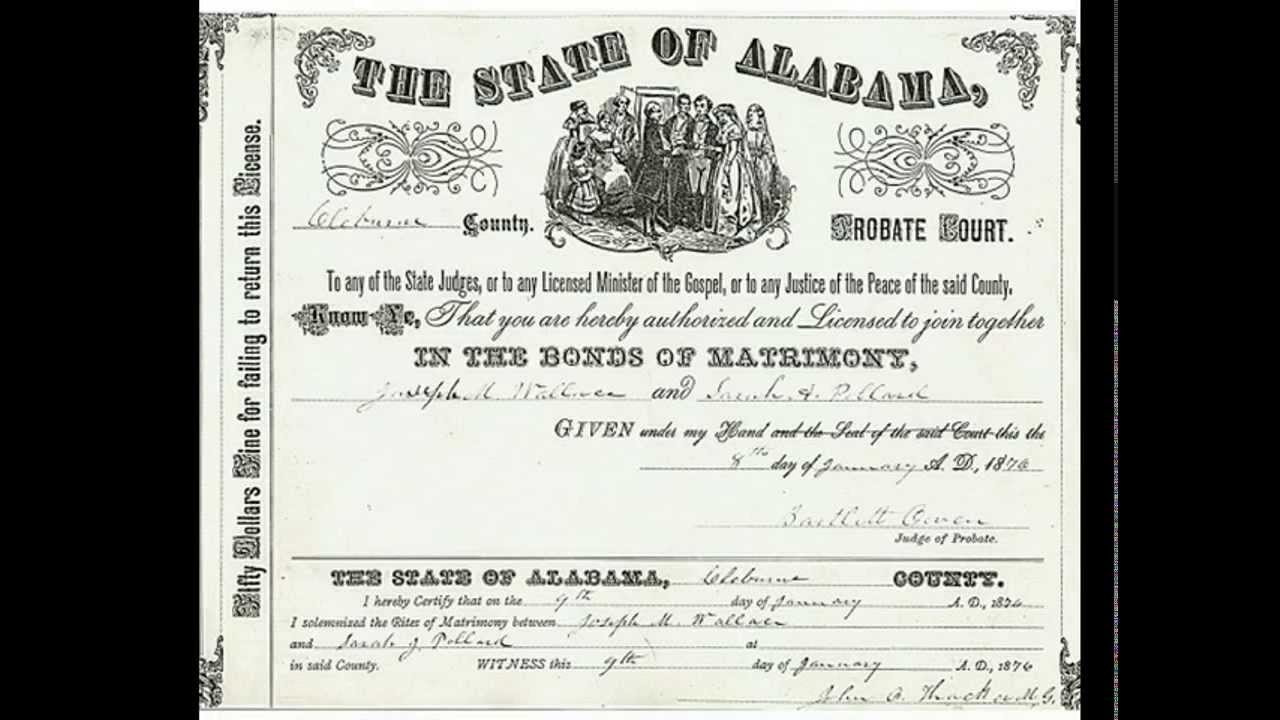 History of Marriage License Dr Kelsey Graham Ministries 888-501-6689