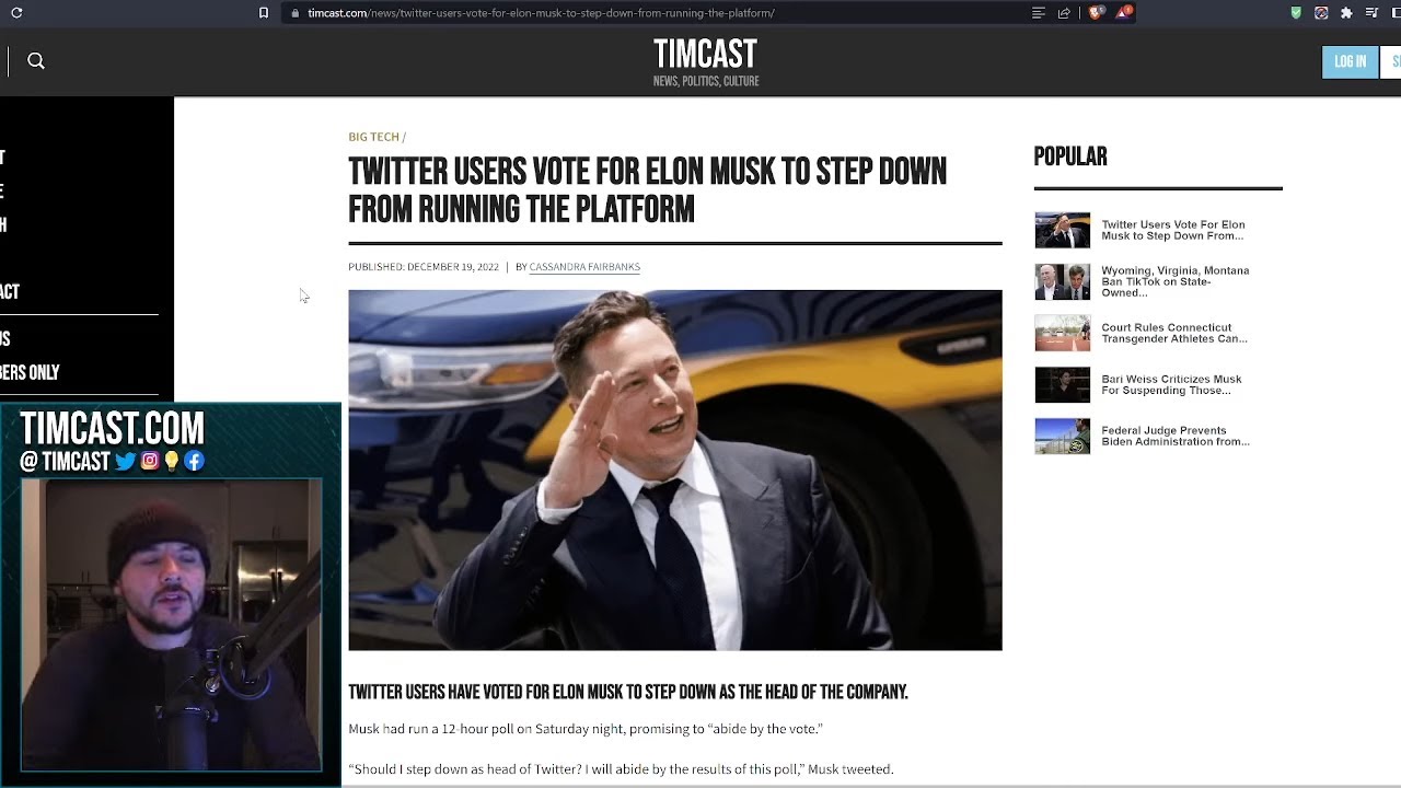 Elon Musk VOTED OUT, May QUIT As CEO, Journalists Write INSANE 'Thursday Night Massacre' Over Bans