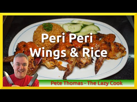 Peri Peri Chicken Wings and Rice