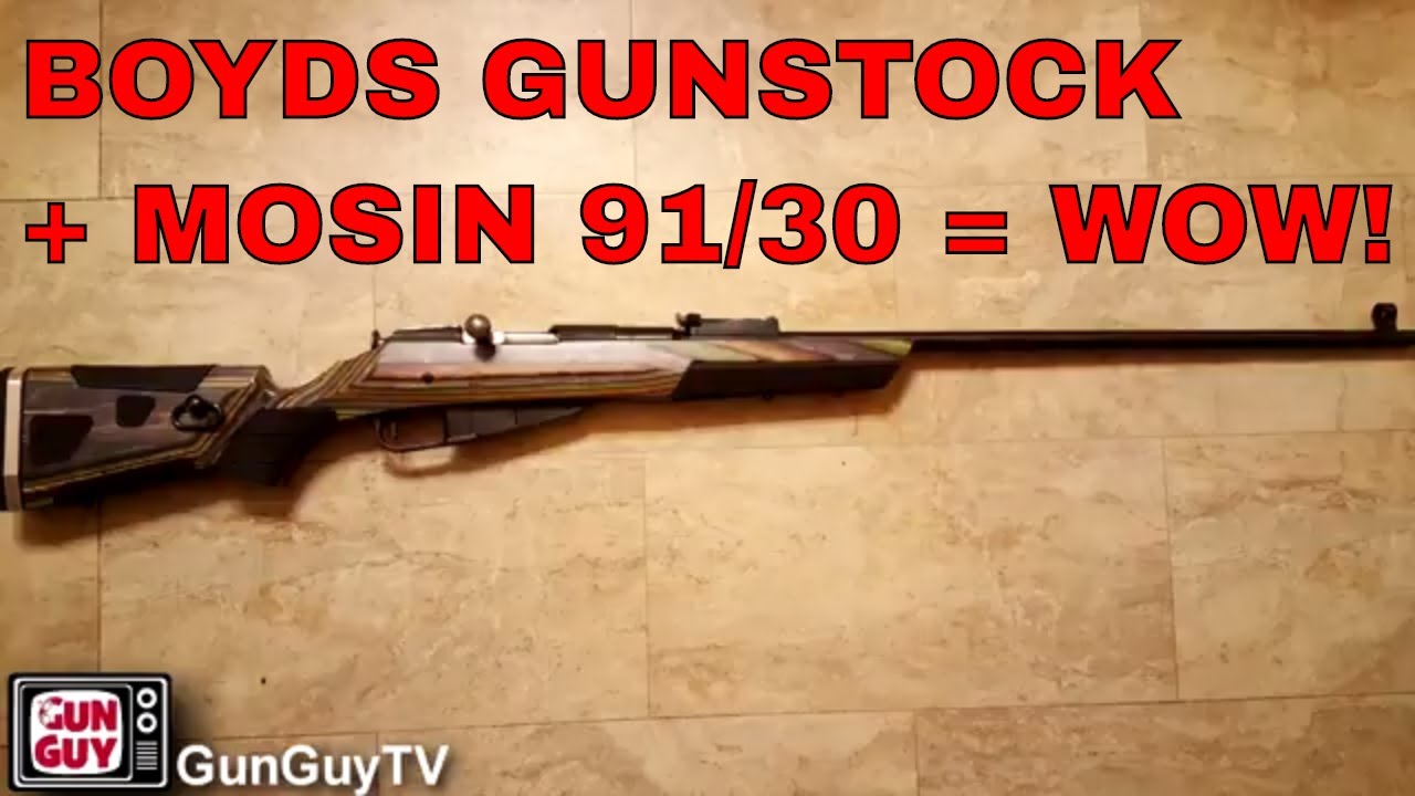 A Boyds Gunstock & a Mosin Nagant 91/30. It's like a new rifle!