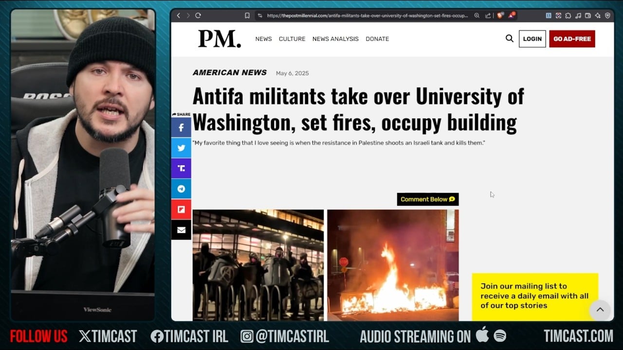 Antifa RIOTS Have BEGUN, Unhinged Leftists SET FIRES At UW Campus Take Over Building