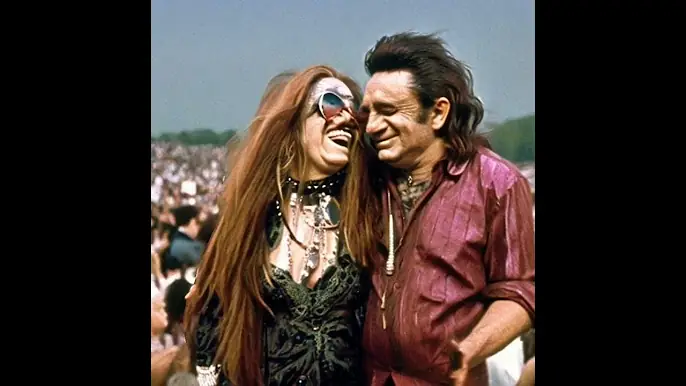 JANIS JOPLIN AND JOHNNY CASH AT WOODSTOCK