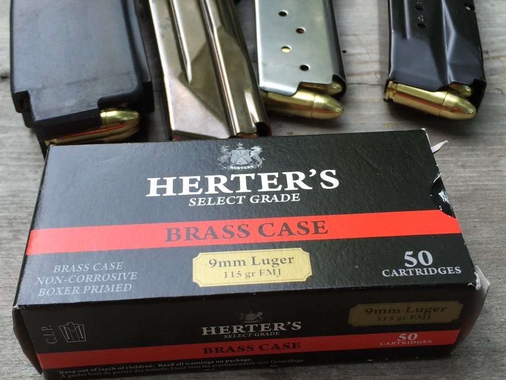 9x19mm, 115gr FMJ Herter's Select Grade Brass, Velocity Test