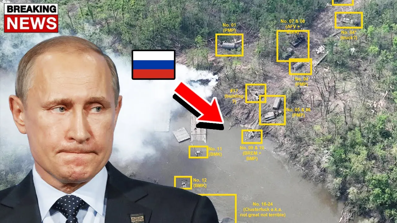 Putin's Army Is Drowning! Russian Equipment Sinking in the River! RUSSIA-UKRAINE WAR
