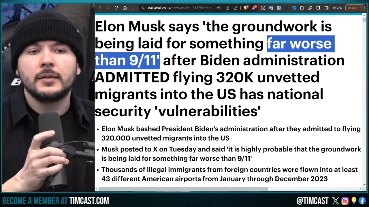 Elon Musk Warns Of Something WORSE THAN 9/11 After Biden ADMITS To Smuggling 320k Illegal Immigrants
