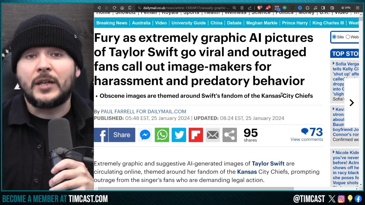 Graphic Adult Images Of Taylor Swift GO VIRAL, AI Generated Photos Of Swift Spark OUTRAGE
