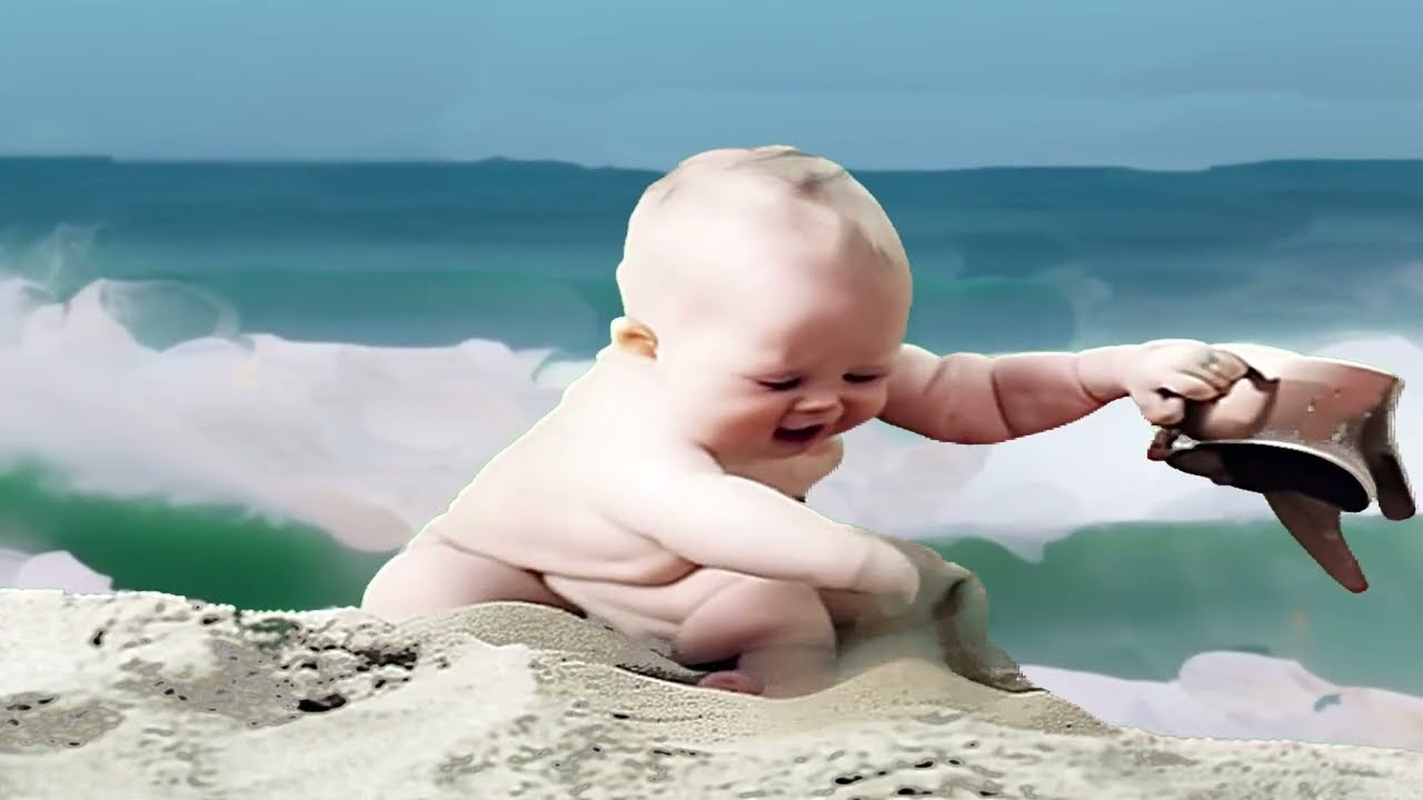 BABY TRISH GOES TO THE BEACH