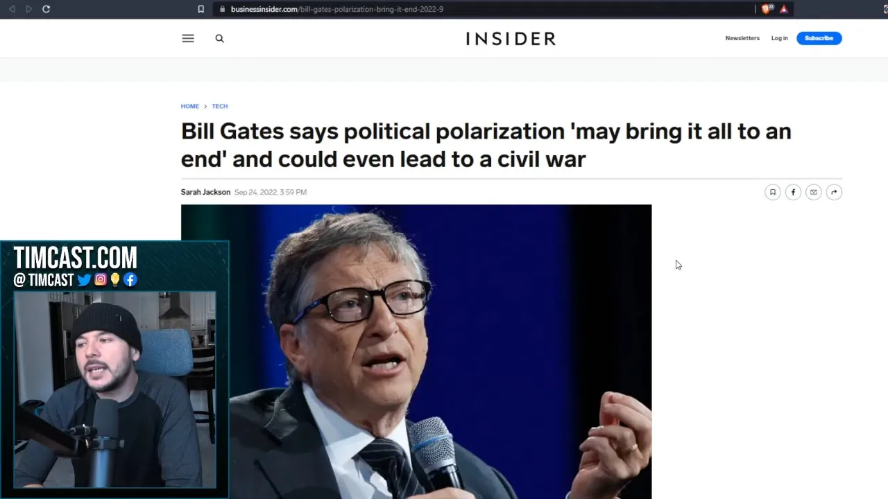 Bill Gates Says CIVIL WAR WILL HAPPEN, Says Hung Election AND Civil War Coming Due To Polarization