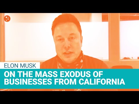 Elon Musk on the Mass Exodus of Business from California