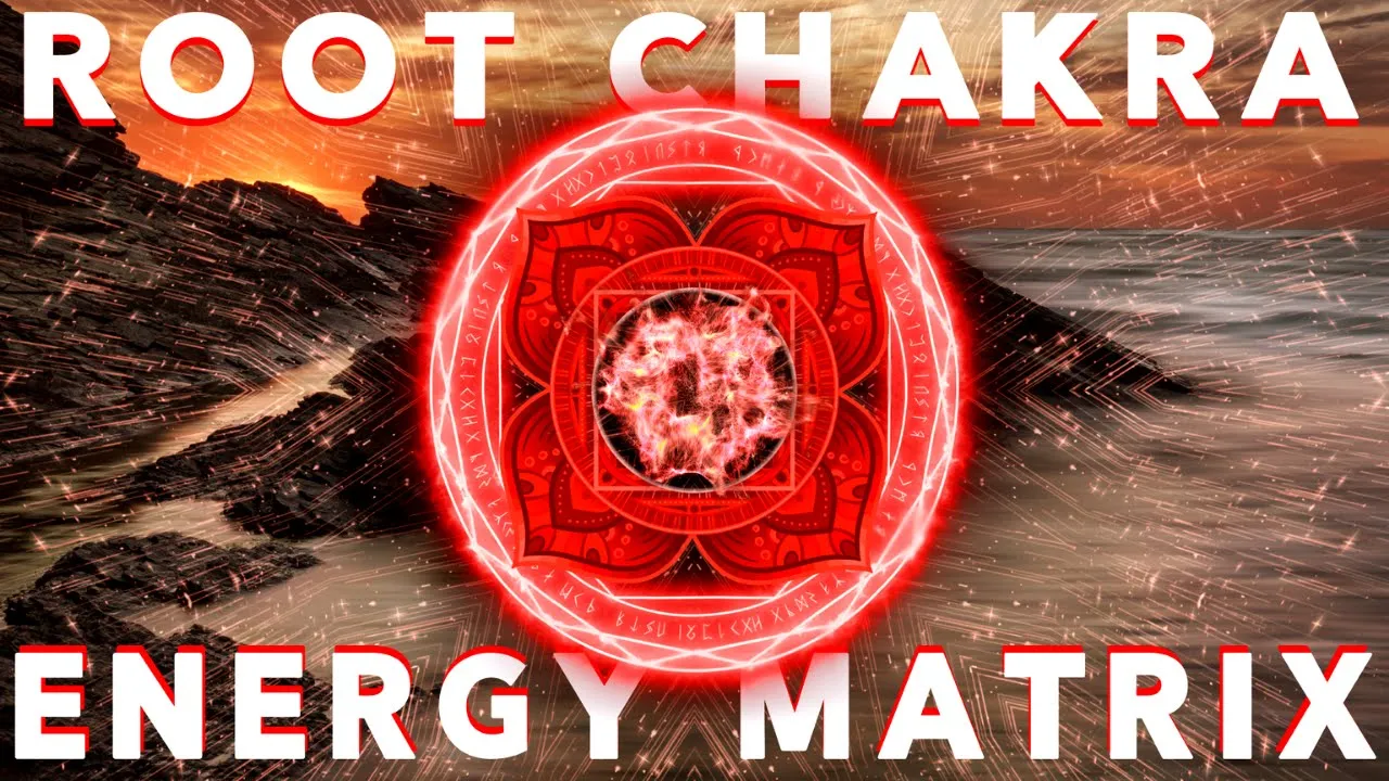 Root Chakra energy matrix + Theta waves | Grounding, energizing, healing meditation music