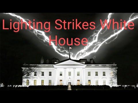 Lighting strikes the White House on former President Obama's birthday.