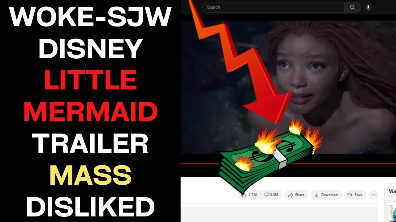 Woke-SJW Disney Live-Action 'The Little Mermaid' Trailer Most Disliked Trailer In Hollywood