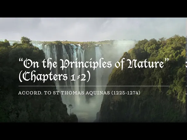 Matter, Form, and Privation | On the Principles of Nature (cc. 1-2) | Thomas Aquinas