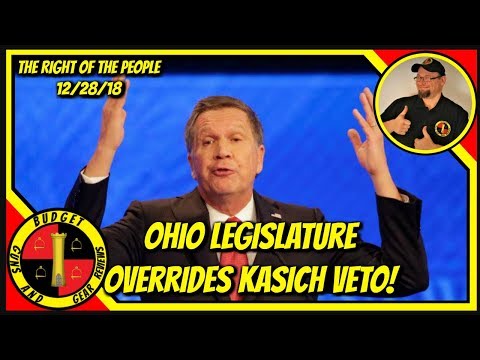 Ohio Legislature Overrides Kasich Veto; NPR Says Gun Control At Turning Point, More!