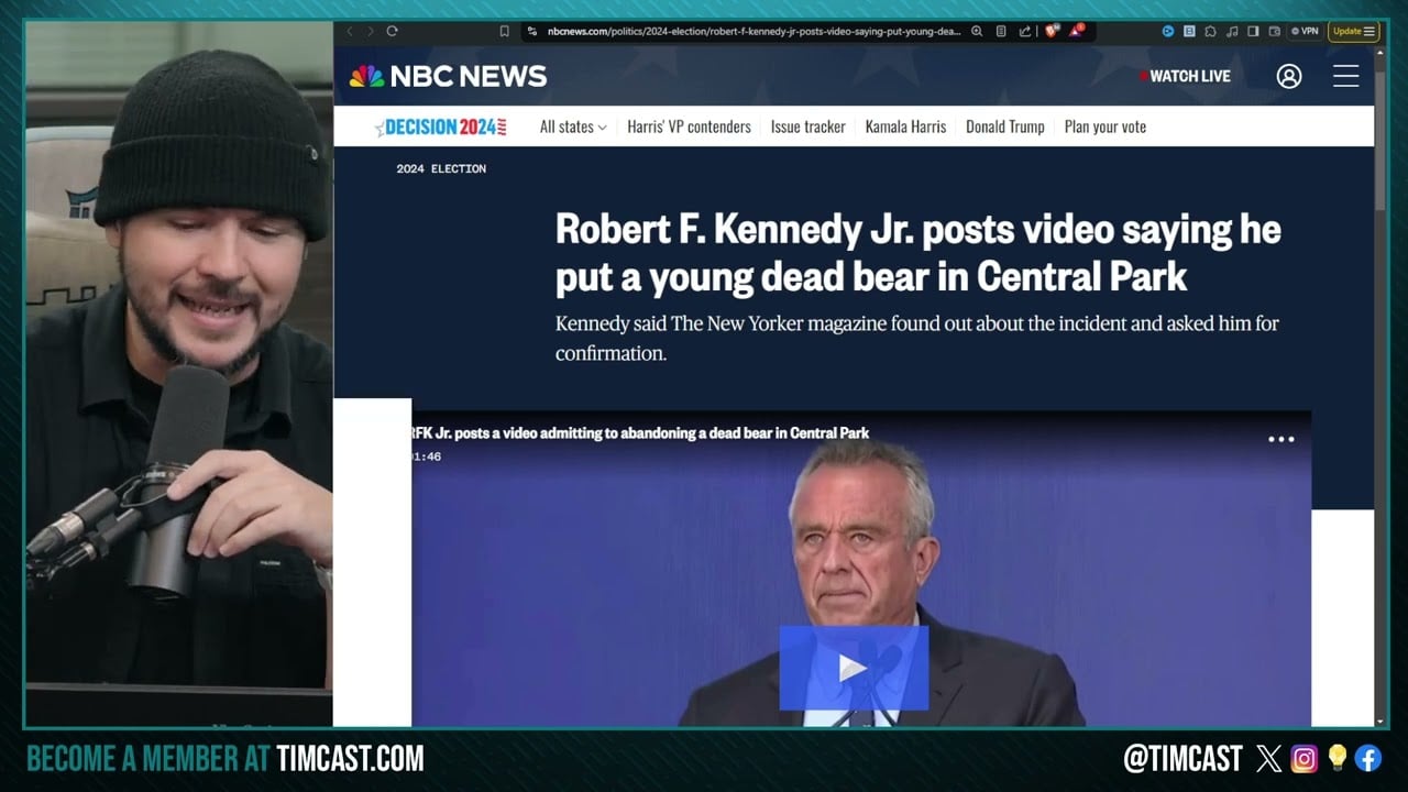 RFK ADMITS To Dumping DEAD BEAR And Staging Hoax In INSANE Clip, Dumping Dead Animals Is ILLEGAL