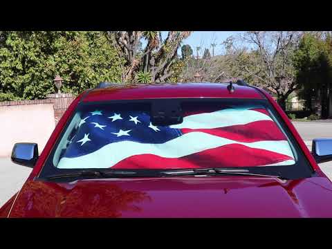 Custom Fit Auto Sun Shade American Flag USA Design by Intro-Tech at California Car Cover