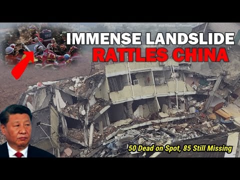 Immense Landslide Wrecked Havoc in China, Many Casualties | China Flood | China landslide