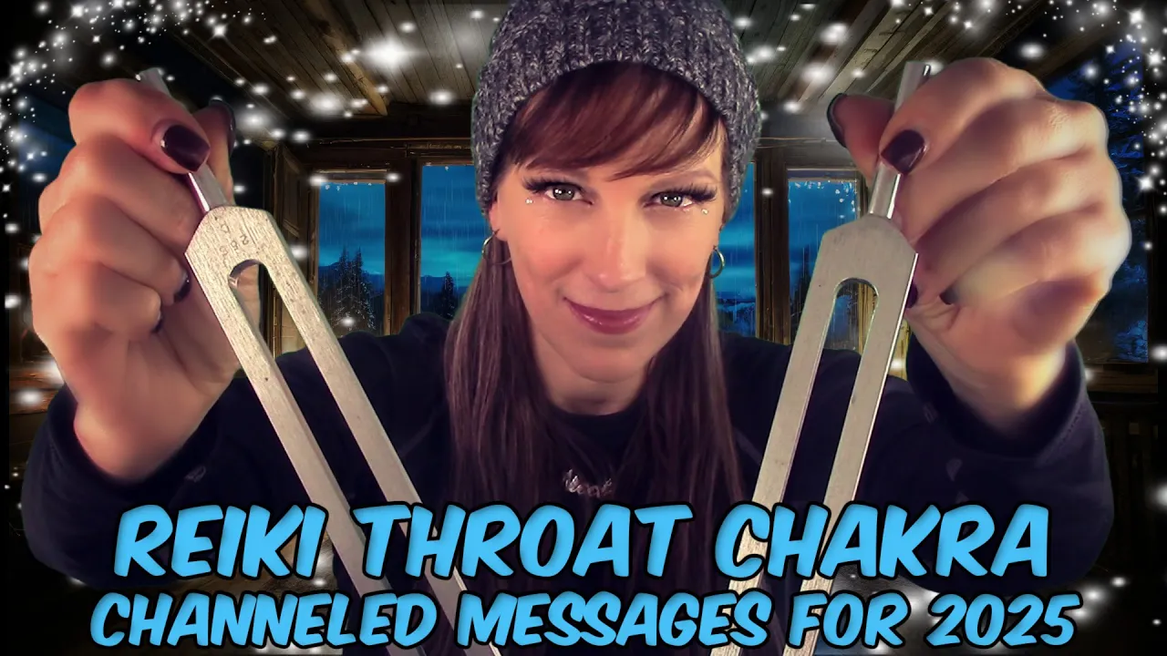 Reiki For The Throat Chakra💙Powerful Energy Work💙Tuning Forks -  Crystals & More✋✨🤚Rain ASMR