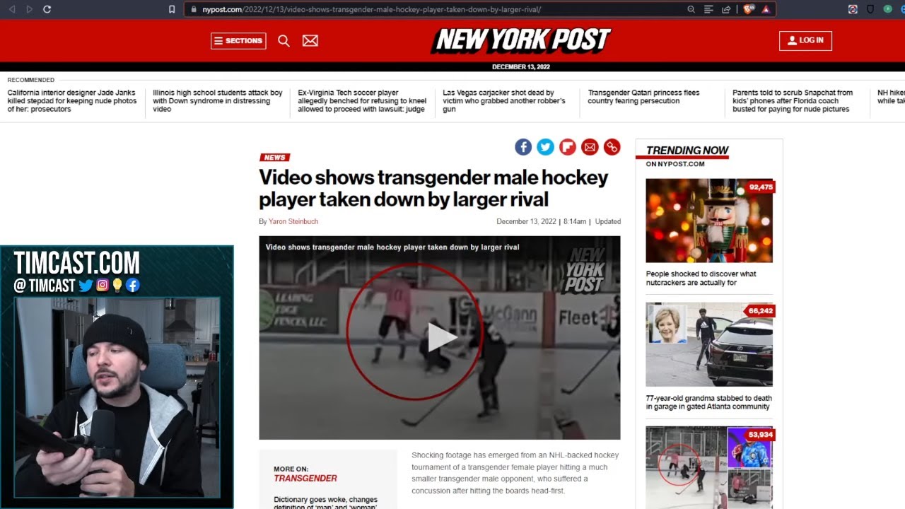 NHL Trans League Sparks UPROAR After Trans Male Gives Female CONCUSSION, But A Trans League IS GOOD