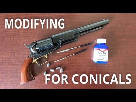 Modifying the Uberti Colt Walker for Conical Bullets